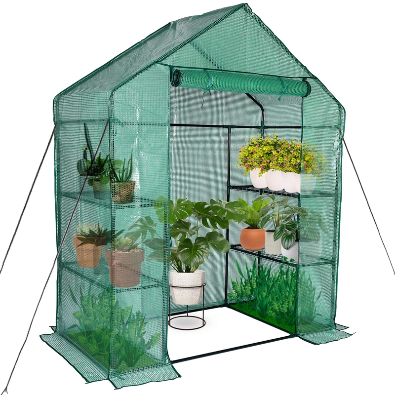 Greenhouse,Indoor and Outdoor Greenhouse,Window and Anchors Include,Grow Plants Seedlings Herbs or Flowers(56"×30"×76") - Image 1