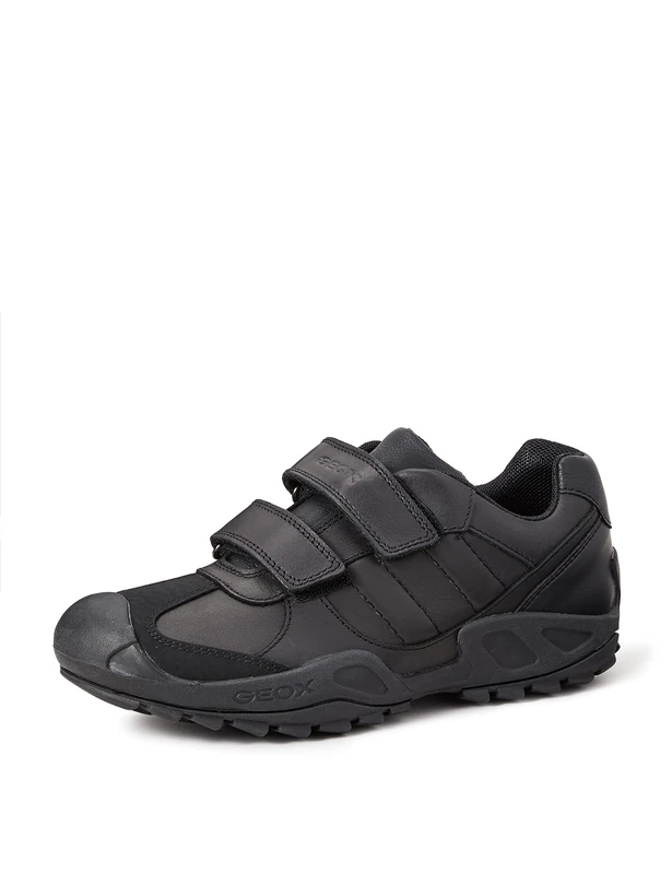 Geox Boy's J New Savage Boy B Shoes, Black, 7 UK