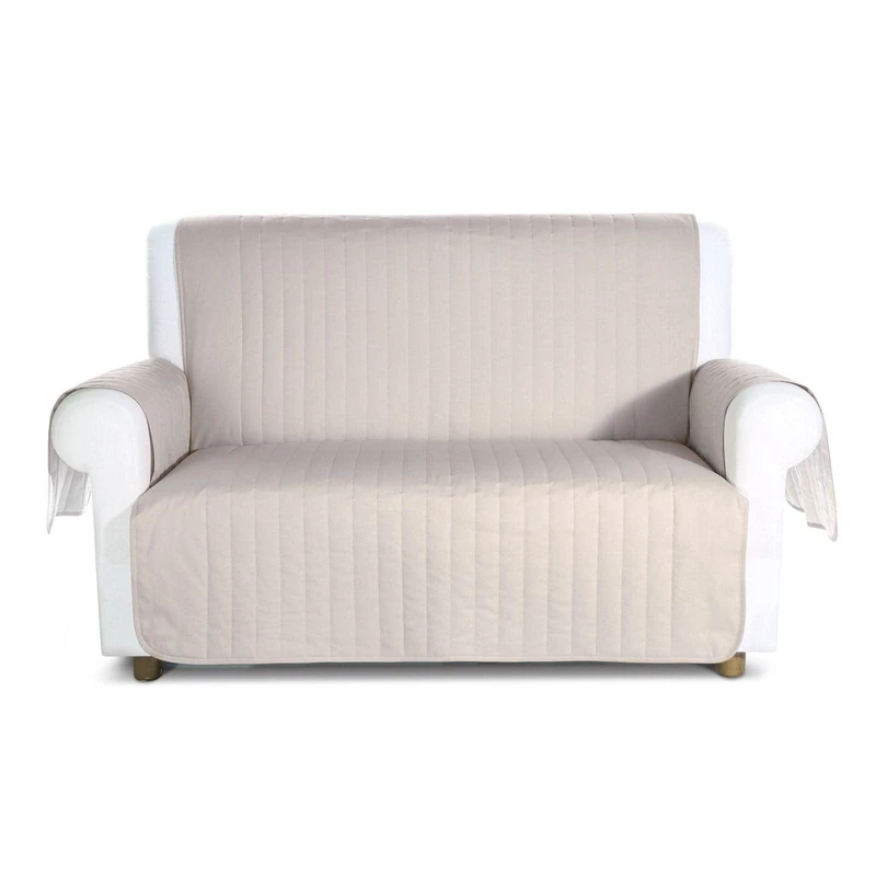 Caleffi 2 Seater Sofa Cover Bicolor Sand Cotton - 78218 - Image 1