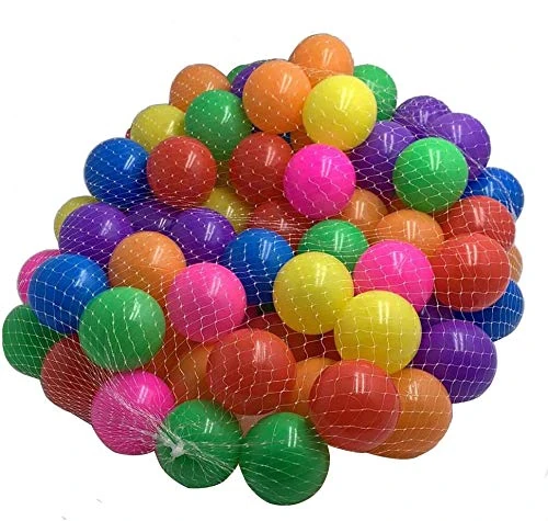 DIVCHI Playballs, Soft Pit Balls for Kids, Small Colourful Plastic Balls, durable, Smooth Surface and No Sharp Edges, Toxic Free, Multi Pack Baby Approved Playball Set