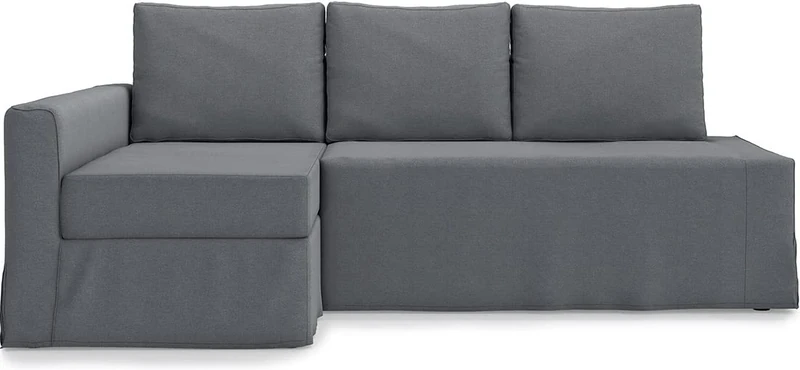 TLYESD Easy Fit Friheten Couch Cover Replacement for IKEA Sleeper Sofa, Cover Only (Light Khaki) (Dark Grey, Left Chaise)