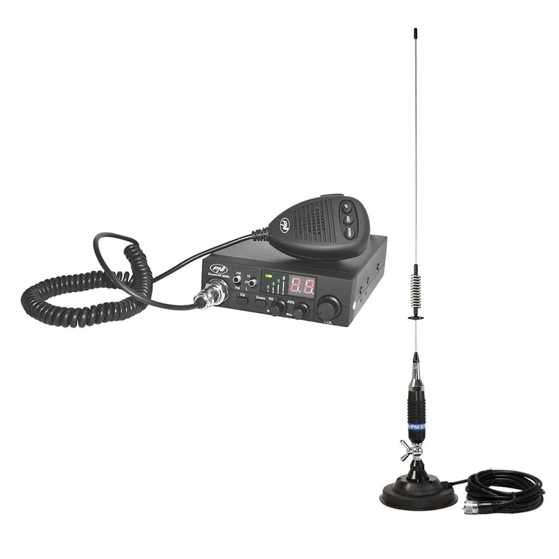 PNI CB Escort Radio HP 8000L ASQ + CB S75 Antenna with Magnet