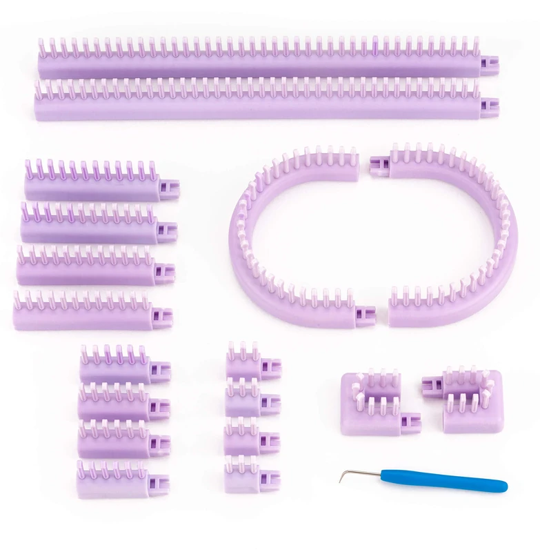 Authentic Knitting Board Adjustable Multi-Knit Loom, Small and Large Thickness, Snap in Parts, c1