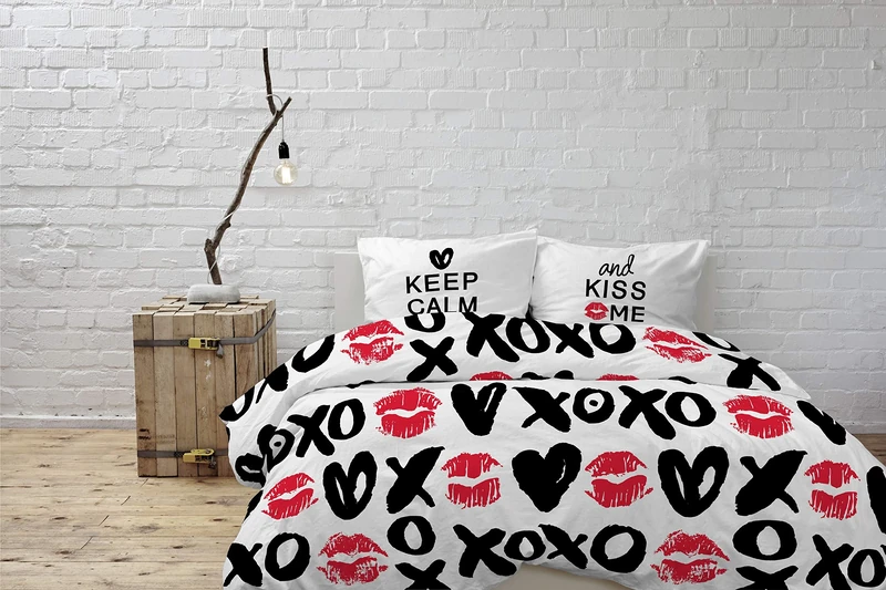 Italian Bed Linen Duvet Cover Set with Digital Print, Shine 08, 2 Places