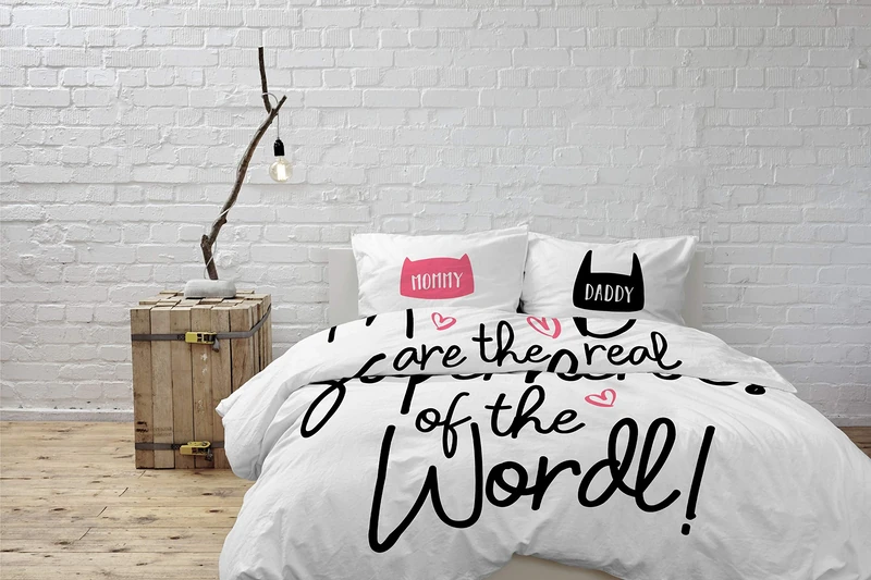 Italian Bed Linen Duvet Cover Set with Digital Print, Shine 07, 2 Places