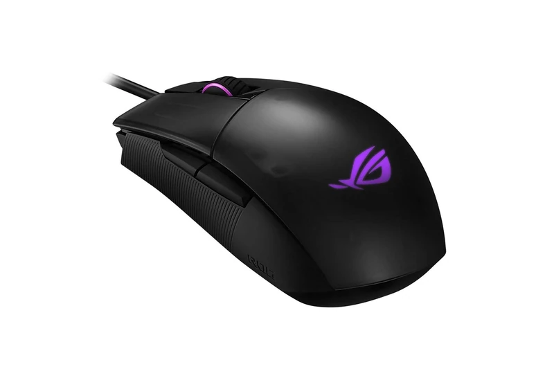 ASUS ROG Strix Impact II ambidextrous, ergonomic gaming mouse with 6,200 dpi optical sensor, lightweight design and Aura Sync RGB lighting, Black