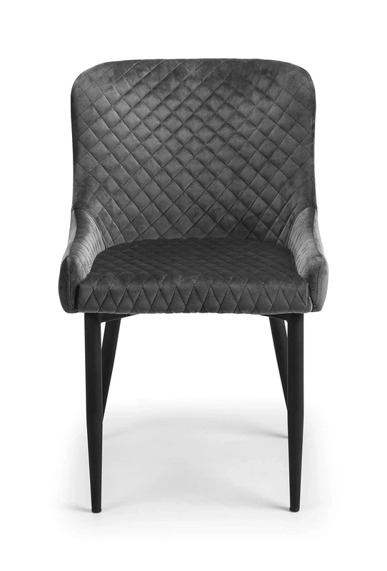 Julian Bowen Set Of 2 Luxe Dining Chairs - Grey