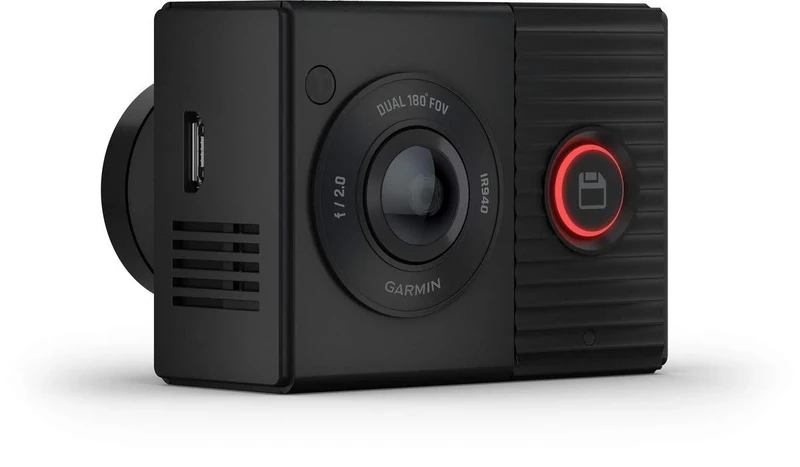 Garmin Dash Cam Tandem Compact Dual-lens Dash Camera with Two 180-degree Lenses that Record in Tandem