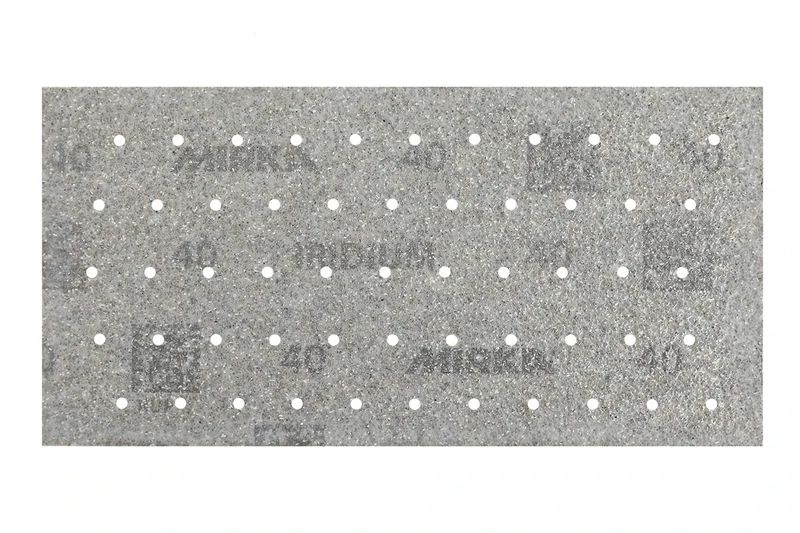 Mirka Iridium Premium Sandpaper 115x230mm / Hook & loop / 55-hole/Grit 40/50 pcs/For sanding paint, putty, primer, wood, steel, mineral-based materials, plastic
