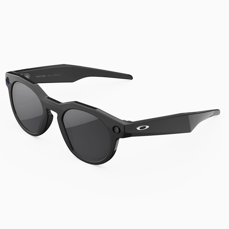 Oakley Meta HSTN AI Glasses for Men, Women — Sport & Lifestyle Eyewear — 12 MP Camera, 60fps Video, Open-Ear Audio, Meta AI — Black/Prizm™ Black Polarized Lenses