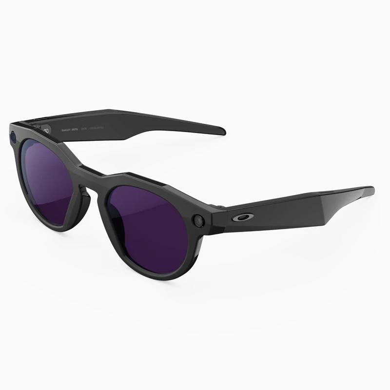 Oakley Meta HSTN AI Glasses for Men, Women — Sport & Lifestyle Eyewear — 12 MP Camera, 60fps Video, Open-Ear Audio, Meta AI — Black/from Transitions® Clear to Amethyst Lenses
