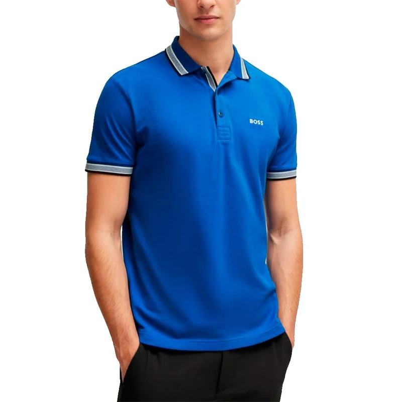 BOSS Men's Paddy Polo Shirt, Open Blue496, 6XL