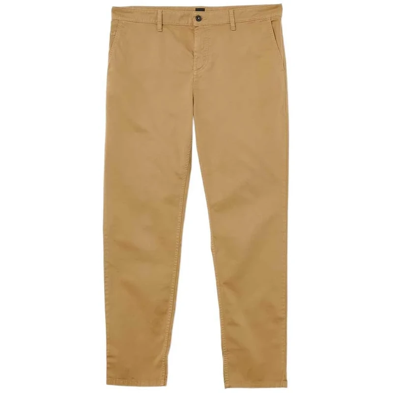 BOSS Men's Tapered Fit Chino Made of Elastic Cotton Satin, Medium Beige261, 36 W/36 L