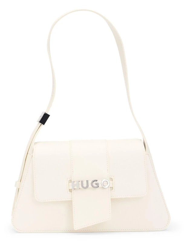 HUGO Women's Mel 2.0 Shoulder Bag Flap, Open White, One Size