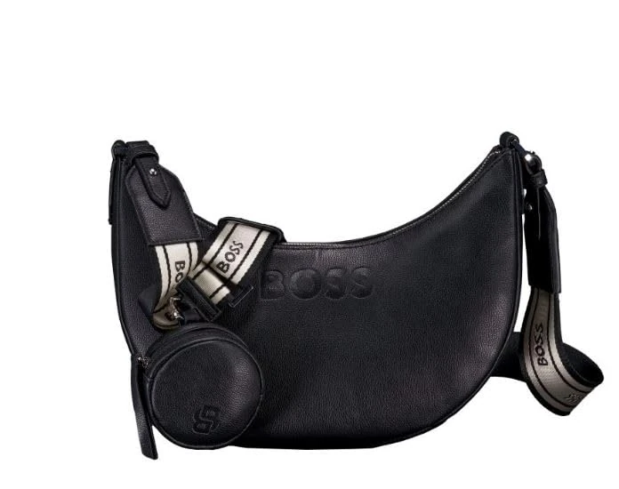 BOSS Women's Addison Halfmoon Crossbody, Black, One Size