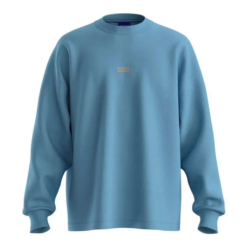 HUGO Men's Naviu Sweatshirt, Light/Pastel Blue, L