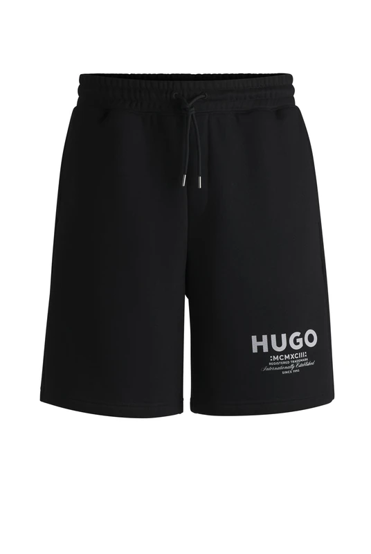 HUGO Mens Nomario Cotton-Terry Shorts with new-Season Logo Story