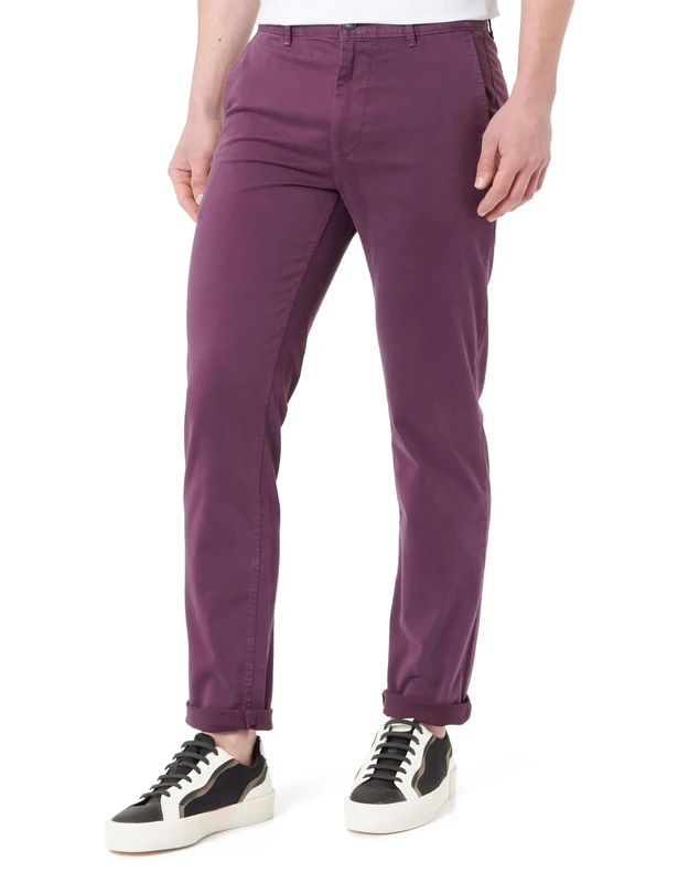 BOSS Mens Chino Slim Slim-fit Chinos in Stretch-Cotton Satin