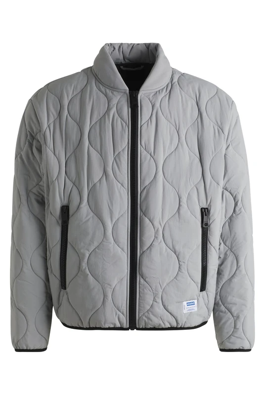 HUGO Men's Boho2421 Outerwear Jacket, Grey 084, L