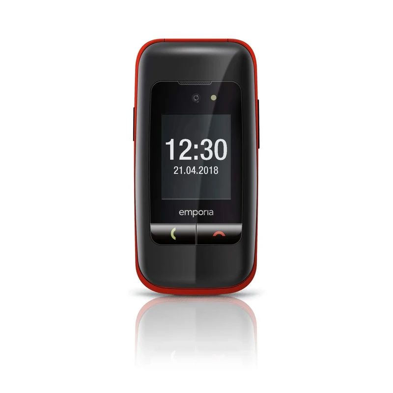 Emporia One Black/Red 2.4" Easy To Use Clamshell 2G – official UK and Ireland version