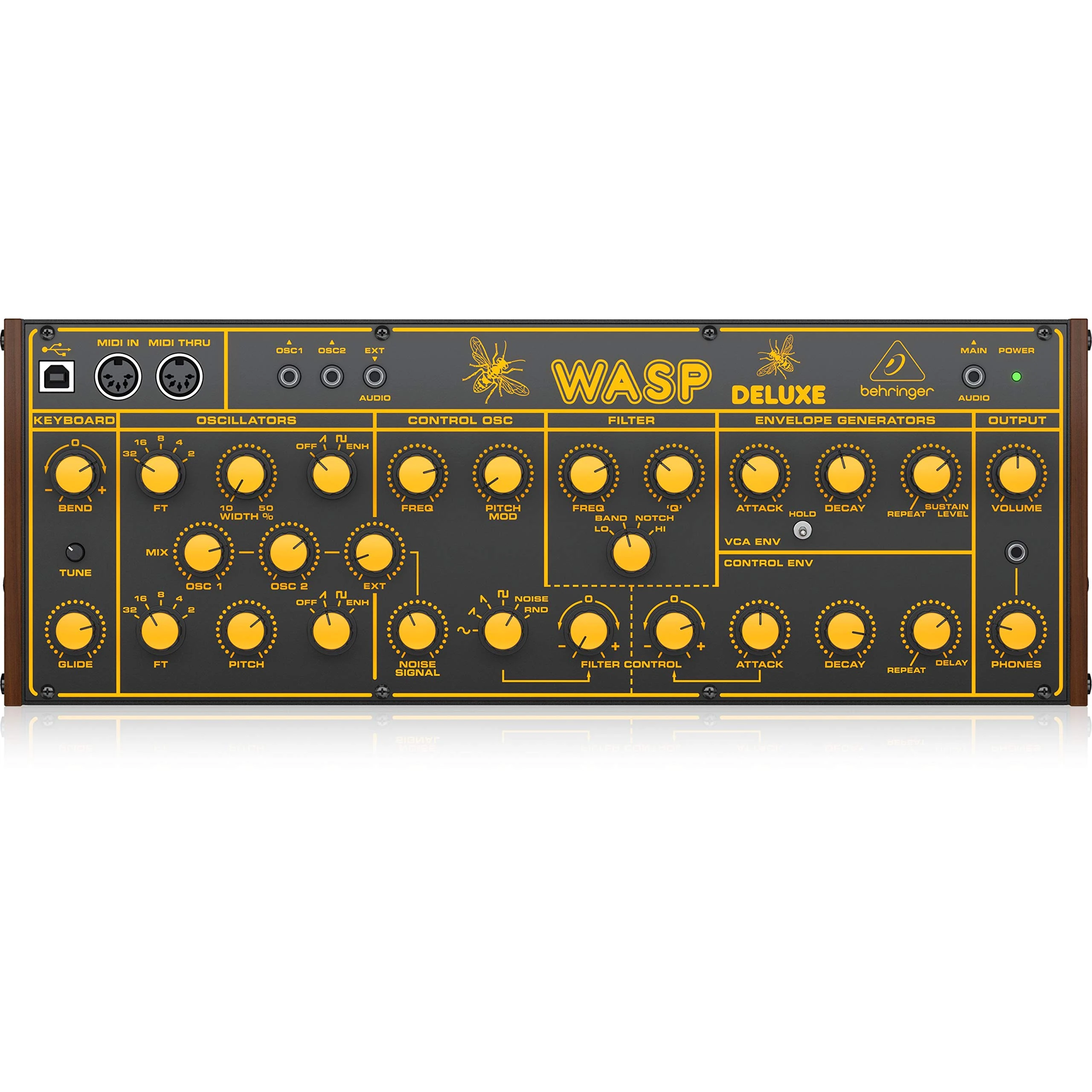 Behringer WASP DELUXE Legendary Analog Synthesizer with Dual OSCs, Multi-Mode VCF, 16-Voice Poly Chain and Eurorack Format
