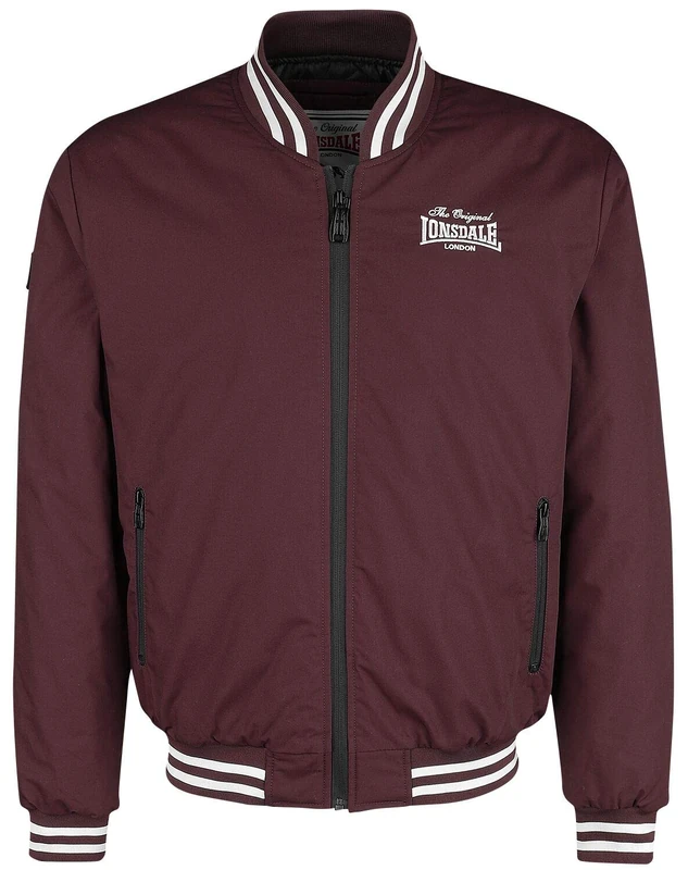 Lonsdale Men's Trusthorpe Sweatshirt, Vintage Oxblood, Medium