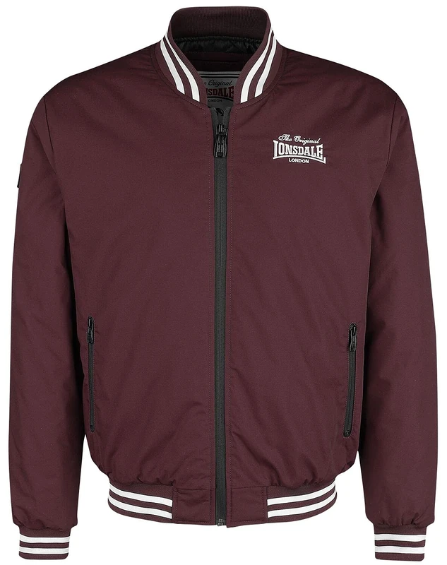 Lonsdale Men's Trusthorpe Sweatshirt, Vintage Oxblood, XXL