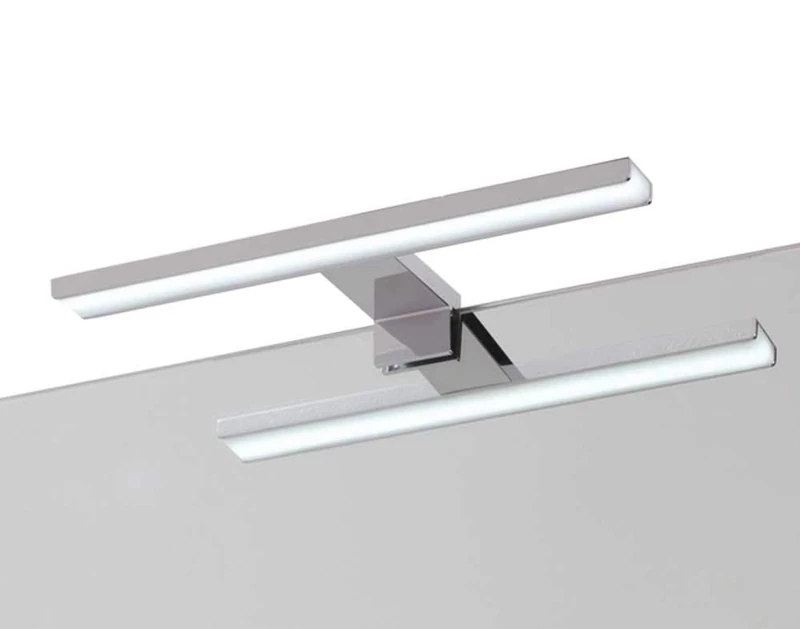 Kibath GUE White LED Wall Light 30 cm 10 W, Suitable for Bathroom Placement with Universal Holder for Mirror, Furniture and Waitress Even Cold Lighting. Made of Aluminium, 30