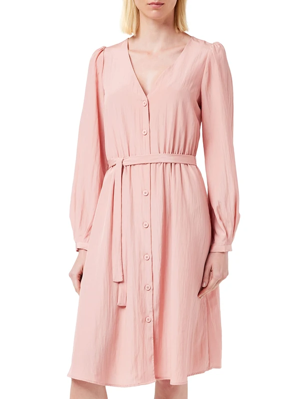 VILA CLOTHES Women's Vipaddy L/s Dress Dress Not Applicable, Rose Tan, 36 - Image 1