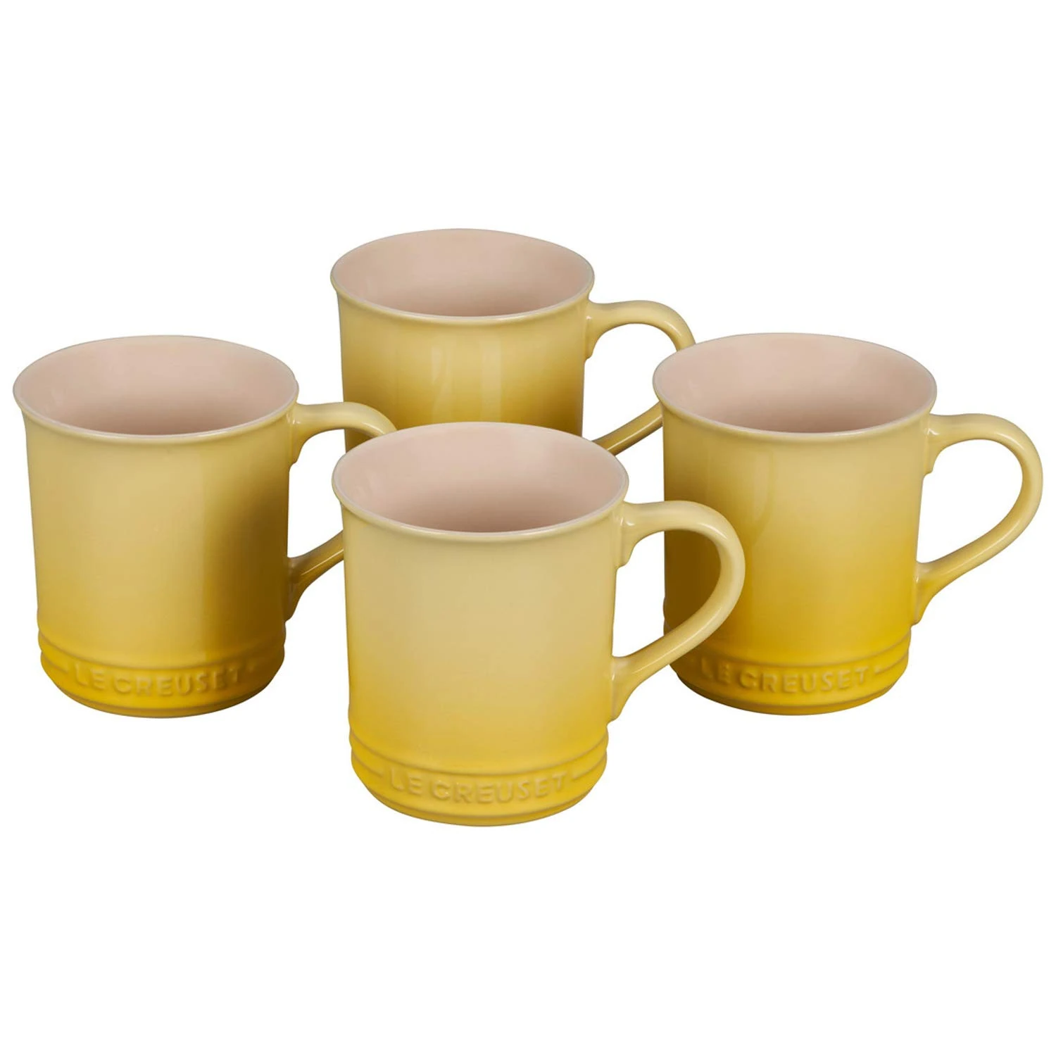 Le Creuset Stoneware Set of 4 Mugs, 14 oz. each, Soleil