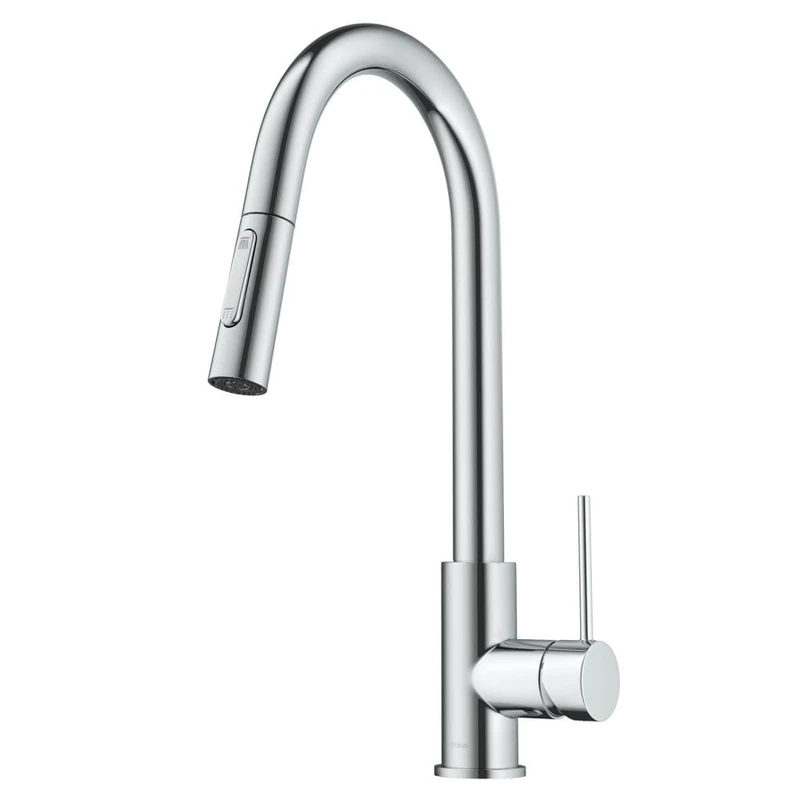 Kraus KPF-3104CH Oletto Contemporary Pull-Down Single Handle Kitchen Faucet, Chrome