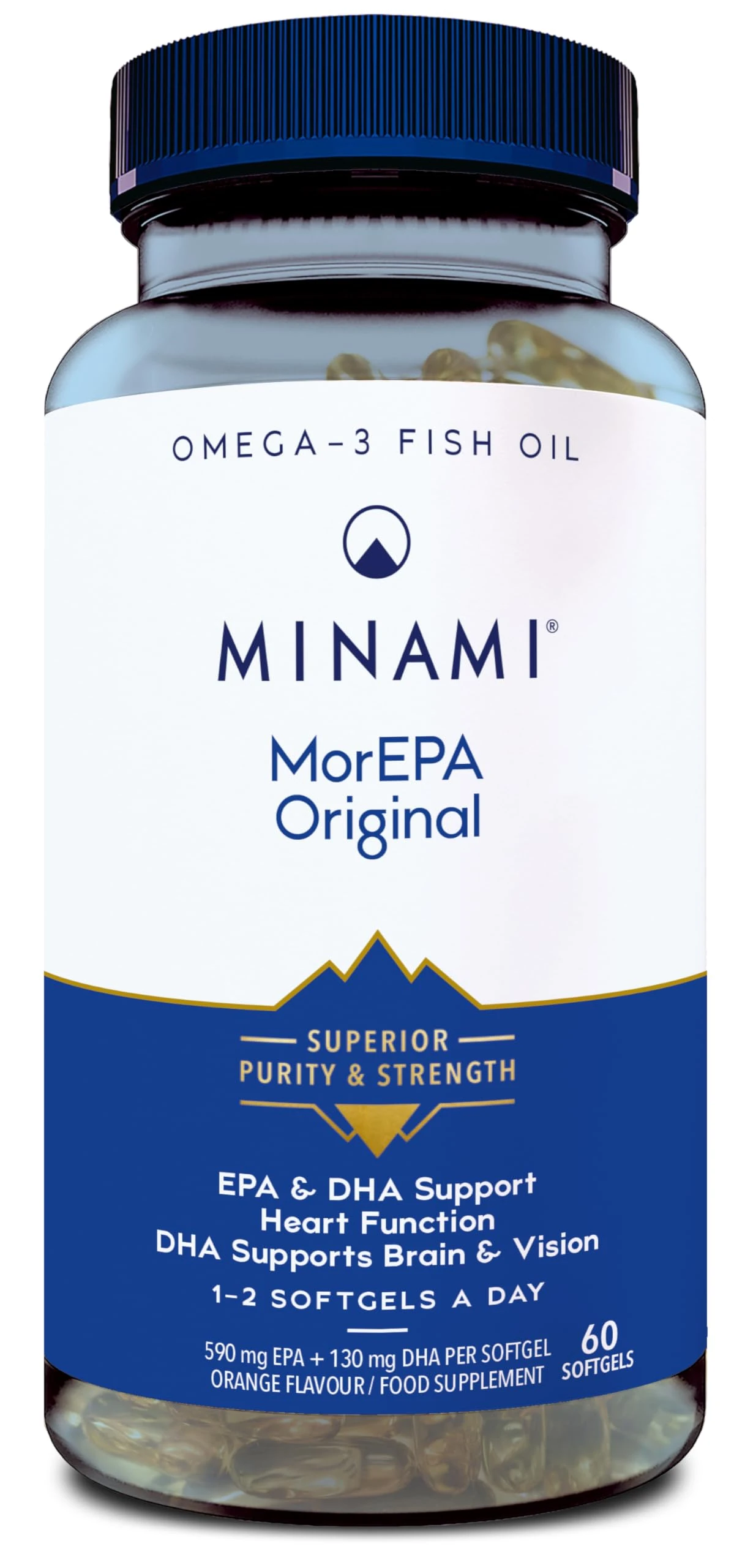 MINAM - Omega-3 Fish Oil - MorEPA Original - 60 Softgels