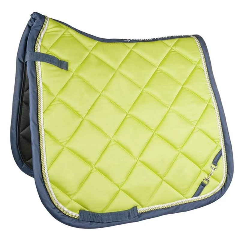Lauria Garrelli Saddle Cloth GOLDEN Gate BIT, neon green, Pony Dressage