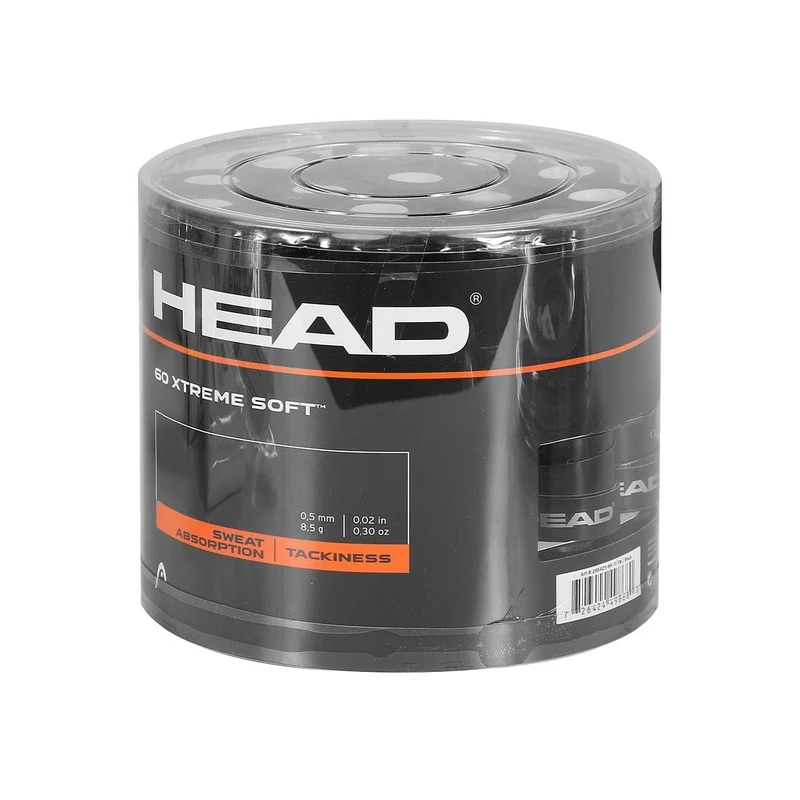 HEAD Unisex_Adult 60 Xtremesoft Grip Tape, Black, standard size