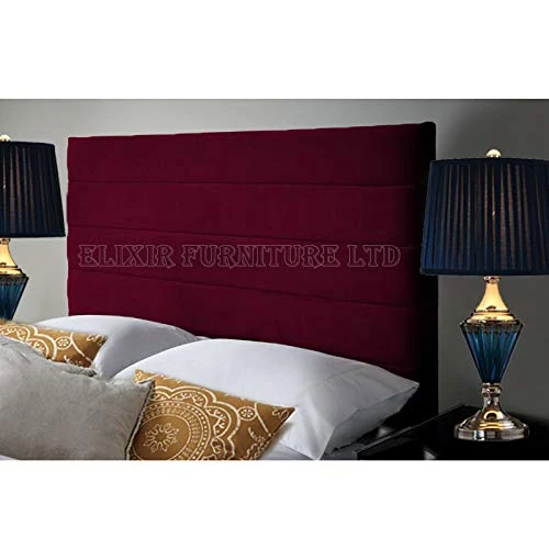 Khul Headboard for Divan Beds Furniture Bedrooms Plush Velvet (Red, King Size 5 FEET, Height 36 INCHES)