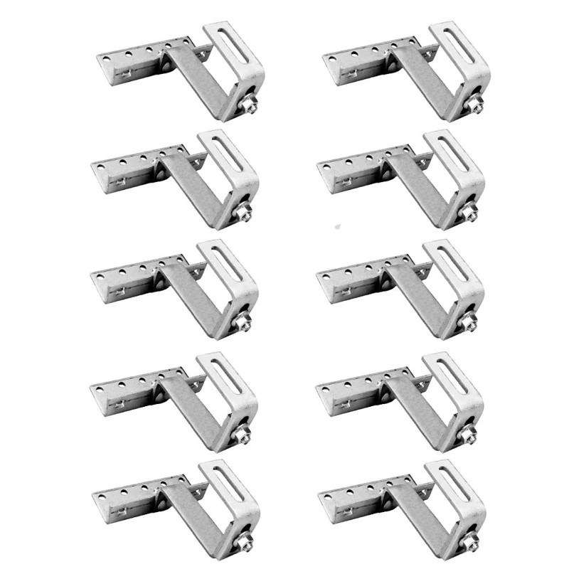 Pack of 10. Offgridtec© Roof Hook Adjustable 3-Way Roof Tile Frankfurt Pan Stainless Steel