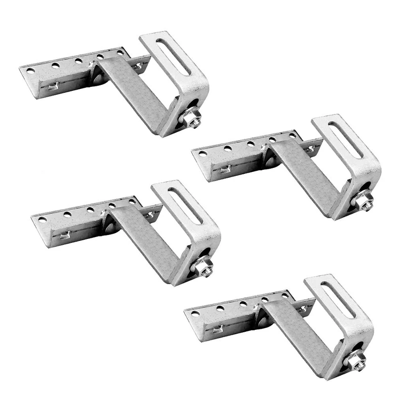 Offgridtec© Stainless Steel Roof Hooks 3-Way Adjustable Roof Tiles Frankfurt Pan Pack of 4