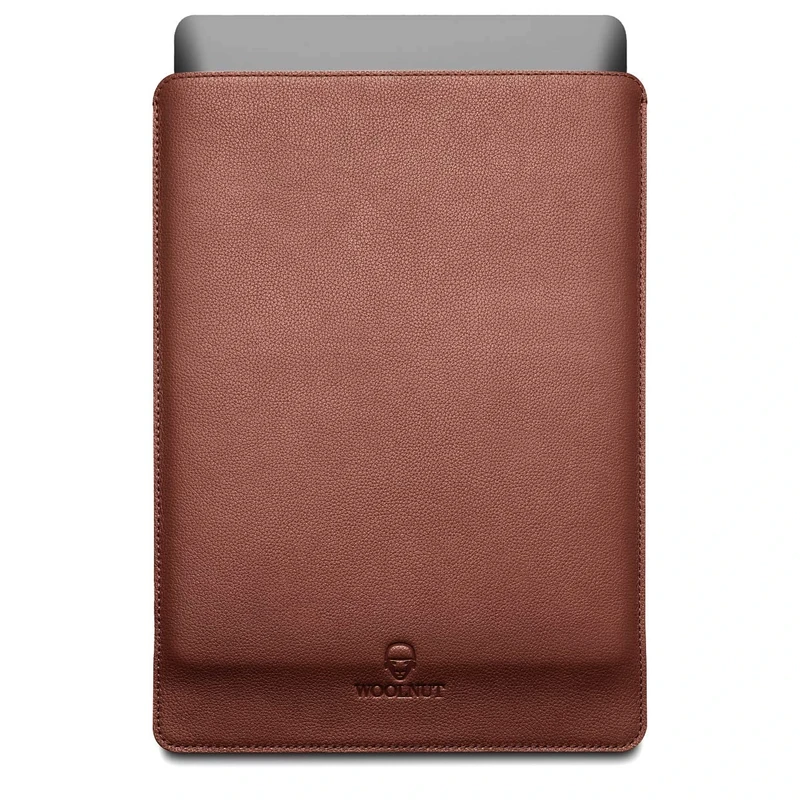 Woolnut Leather Sleeve Cover Case for MacBook Pro 16 inch (old model) - Cognac Brown