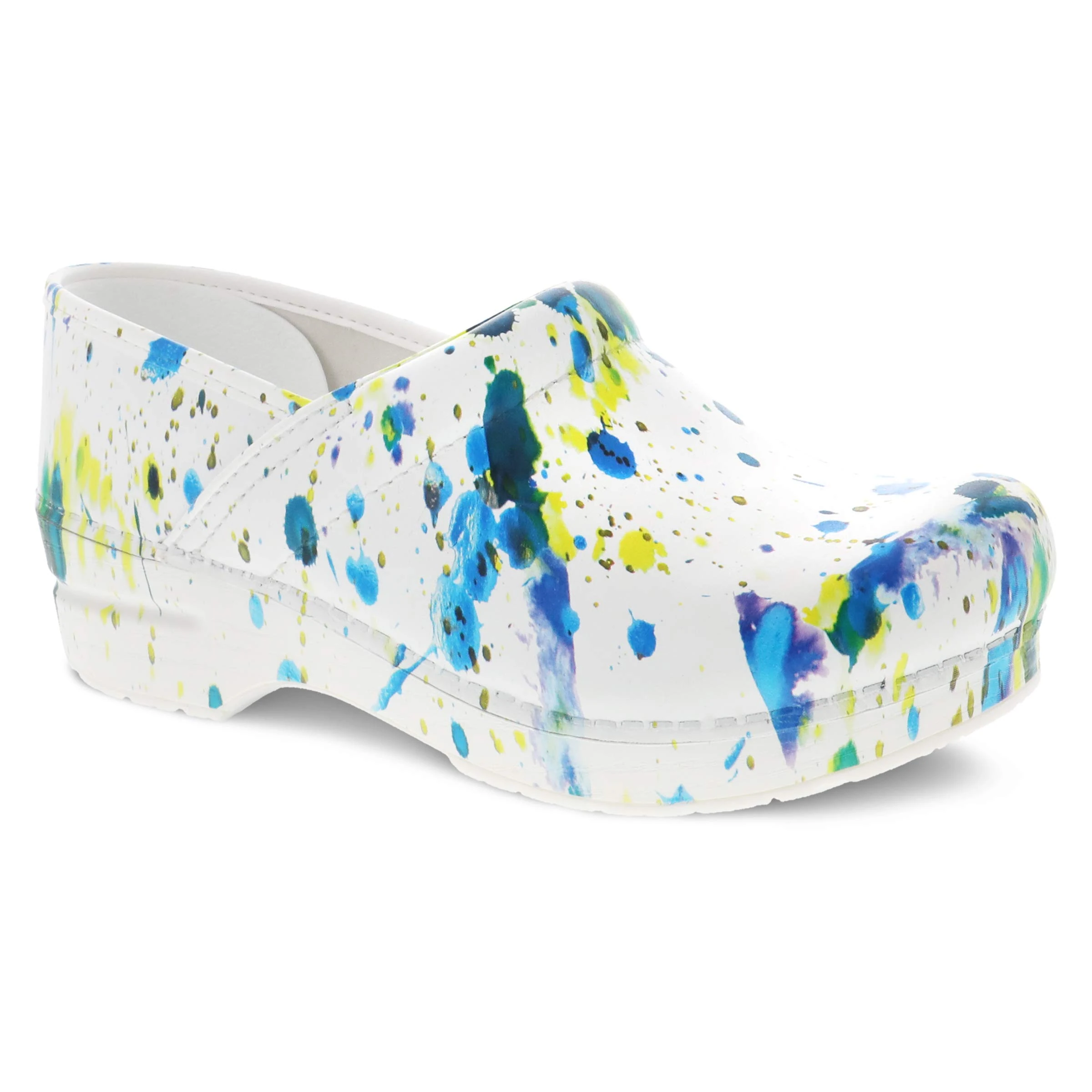Dansko Women's Professional Paint Splash Leather Clog 8.5-9 M US