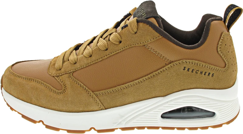 Skechers UNO - STACRE, Men's Sneaker, Whiskey Leather/Pu/Trim, 11 UK (46 EU)