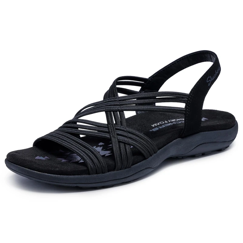 Skechers Reggae Slim Women's Stretch Sport Sandal - Black - Image 1