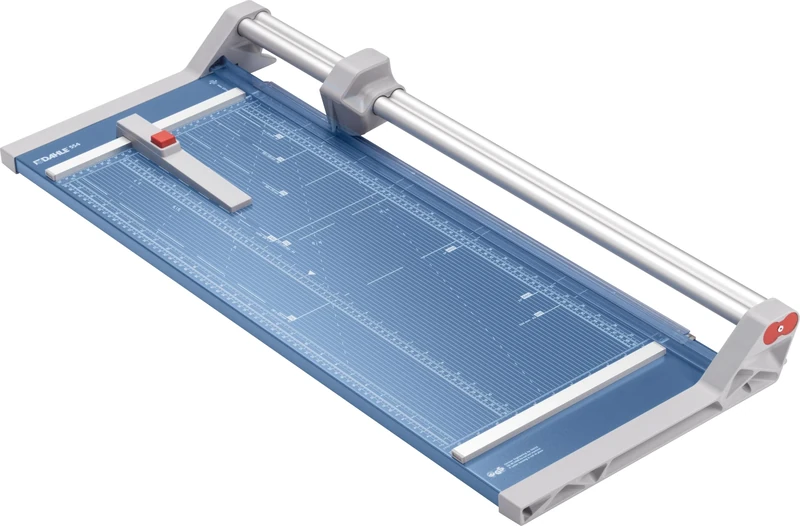 Dahle 554 Professional A2 Self-Sharpening Paper Trimmer, Dual Guide Bar, Automatic Clamp, Safety Protection Cutter, Blue