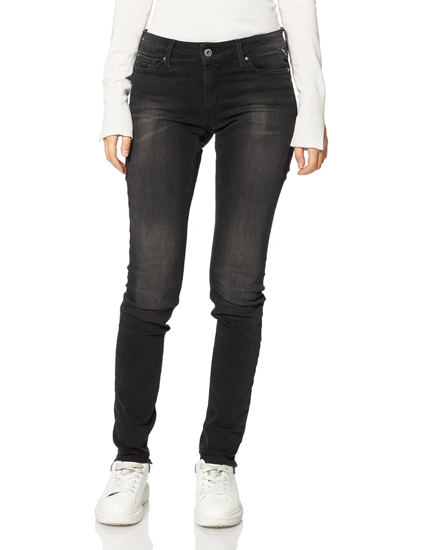 Replay Women's New Luz Jeans Not Applicable, 097 Dark Gray, 23/32