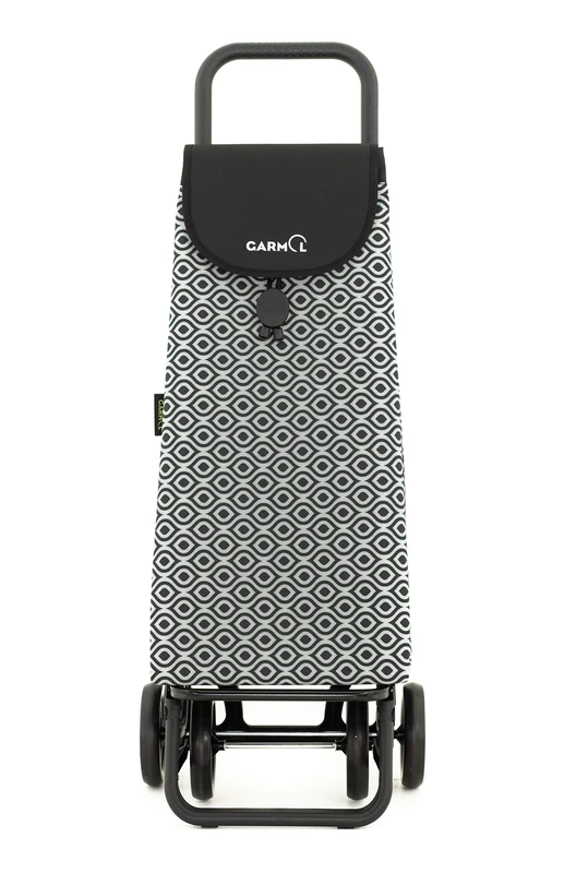 Garmol Shopping Cart, Grey/Black, 55L