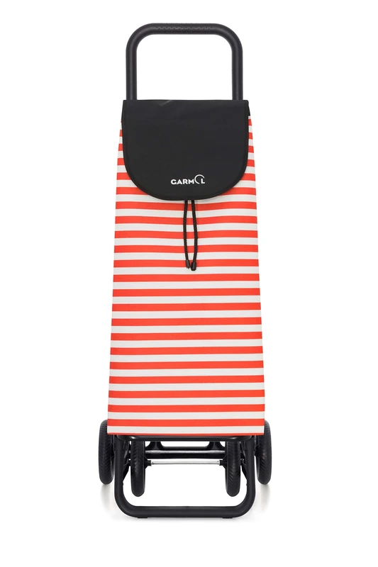 Garmol Shopping cart, White and red, 55L