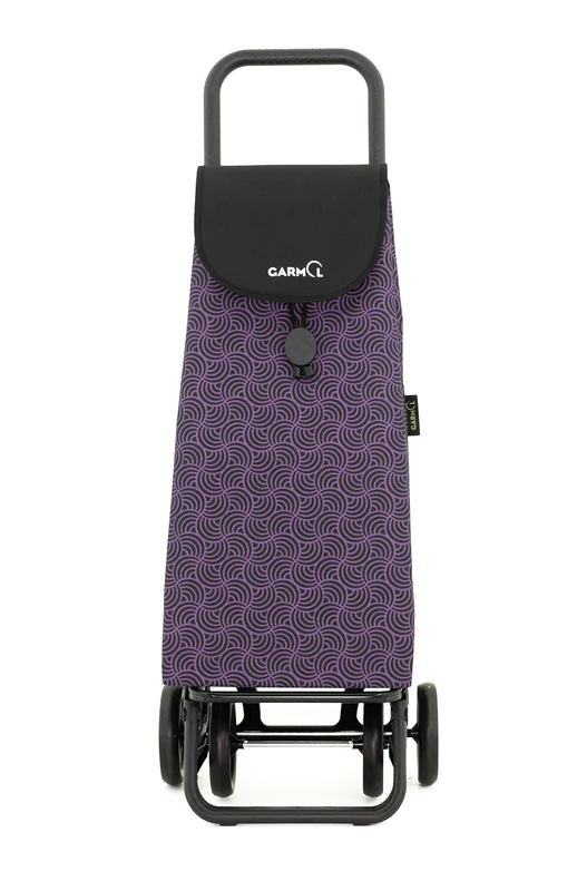 Garmol Shopping Trolley, Violet and Black, 55L