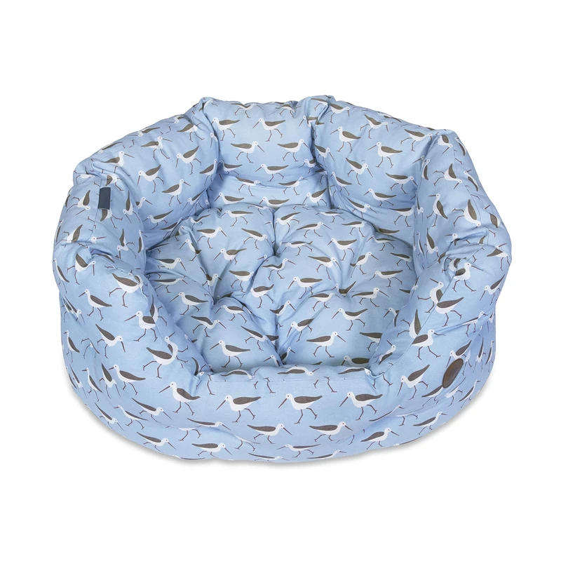 Petface Sandpiper Stripe Round Dog Bed with Reversible Cushion, Machine Washable, Large (Pack of 1)