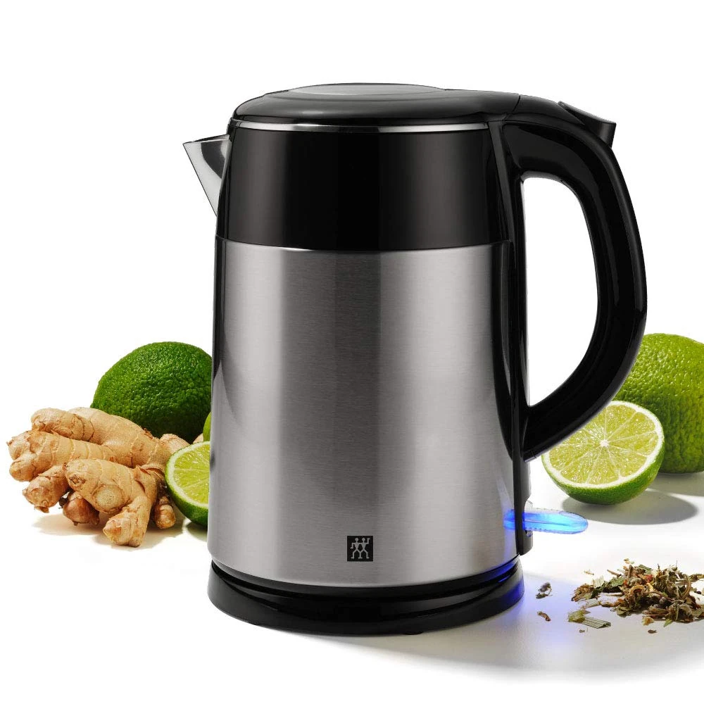Zwilling Kettle, 1.2 Litres, 1.550 - 1.850 Watt Stainless Steel, Plastic, Black