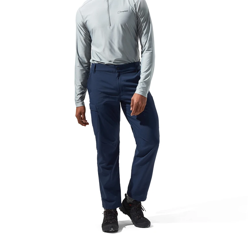 Berghaus Men's Navigator 2.0 Walking Trousers | UPF 50+ | Water Resistant | Comfortable Fit | Breathable Full Leg Trousers, Dusk, 34 32