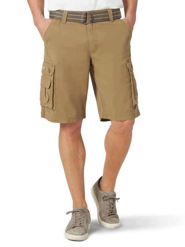 Lee Men's Dungarees New Belted Wyoming Cargo Short, Russet, 32